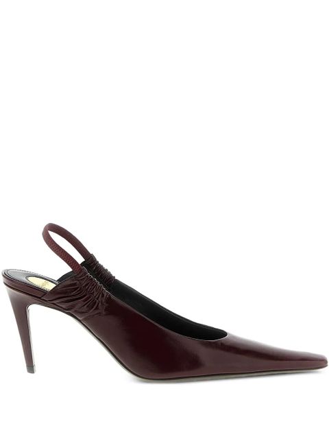 Saint Laurent 75mm Anne-Marie pointed-toe slingbacks - Red - zdjęcie produktu nr 1