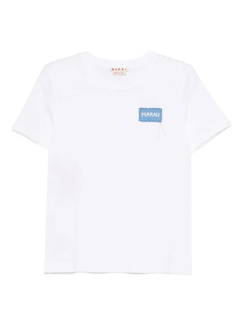 Marni logo-patch t-shirt - White - zdjęcie produktu nr 1