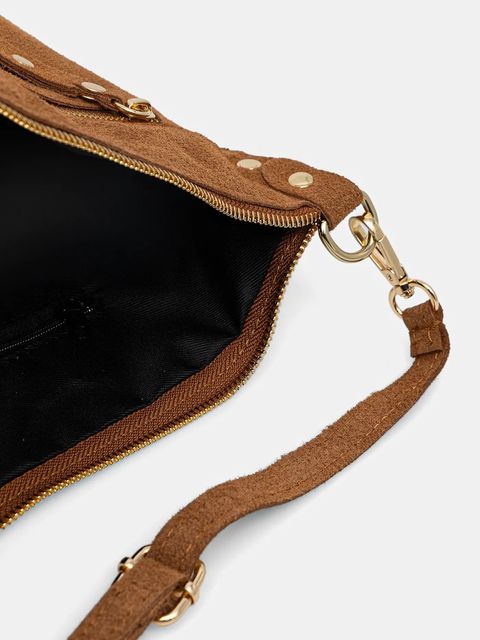 Answear.LAB torebka zamszowa kolor brązowy