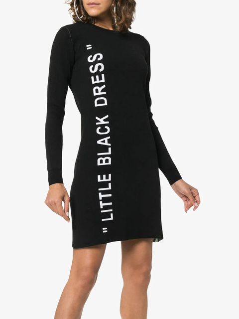 Off-White Slogan mini-dress - Black