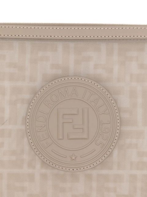 FENDI logo-patch clutch bag - Neutrals - zdjęcie produktu nr 2