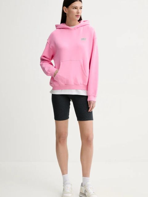 American Vintage szorty damskie kolor szary gładkie medium waist YRU09AE25