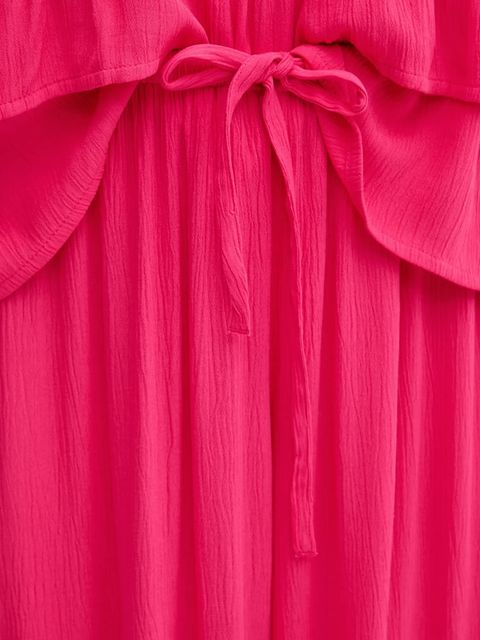 United Colors of Benetton spodnie damskie kolor różowy szerokie high waist 4VW95F00C