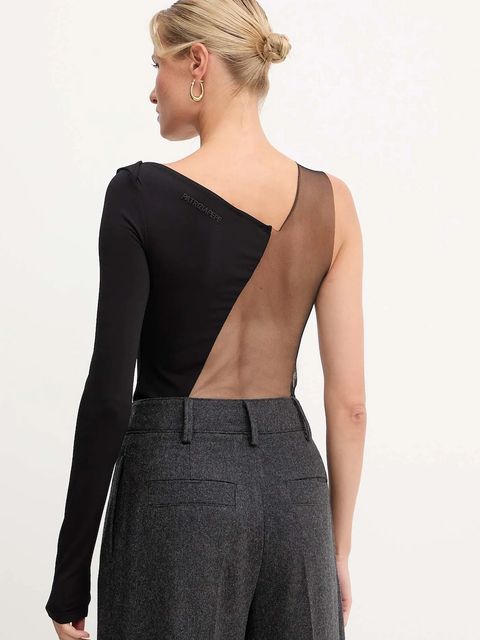 Patrizia Pepe body damska kolor czarny z aplikacją 2M4504 J338