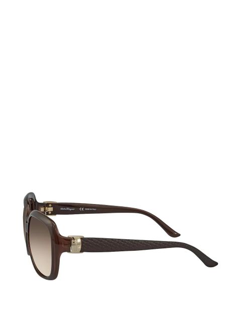 Ferragamo square-frame sunglasses - Brown