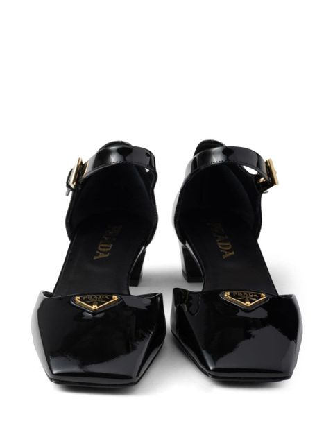 Prada 35mm patent-leather pumps - Black
