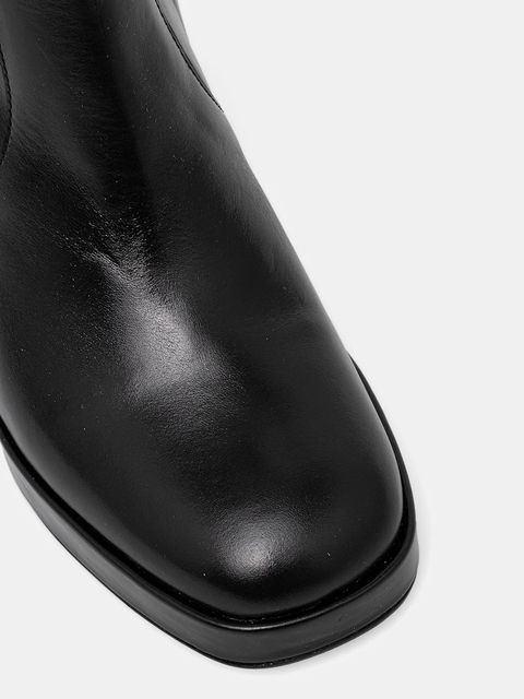 Jonak kozaki skórzane VENDOME CUIR damskie kolor czarny na słupku 3500102