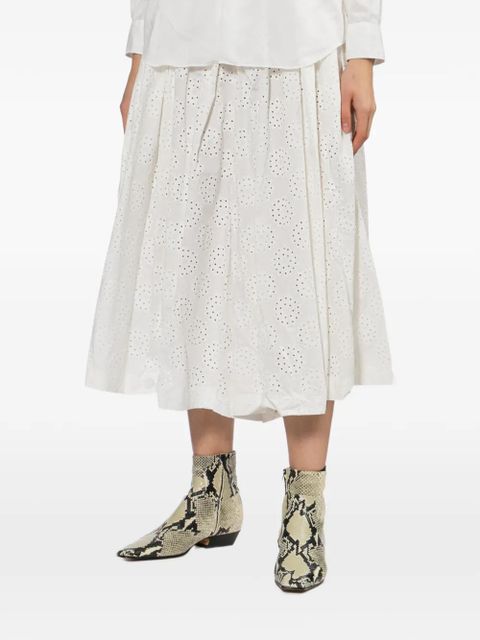 Comme Des Garçons eyelet trousers - White