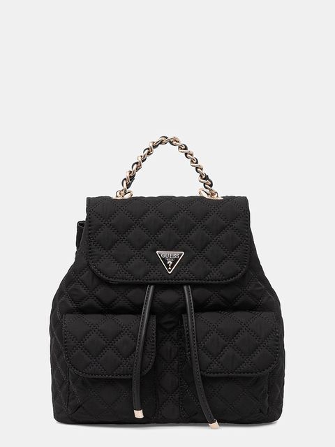 Guess plecak GIULLY damski kolor czarny mały gładki HWYQ96 73330 - zdjęcie produktu nr 1