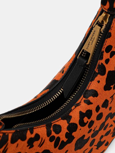 Kurt Geiger London torebka skórzana kolor pomarańczowy 4354691019