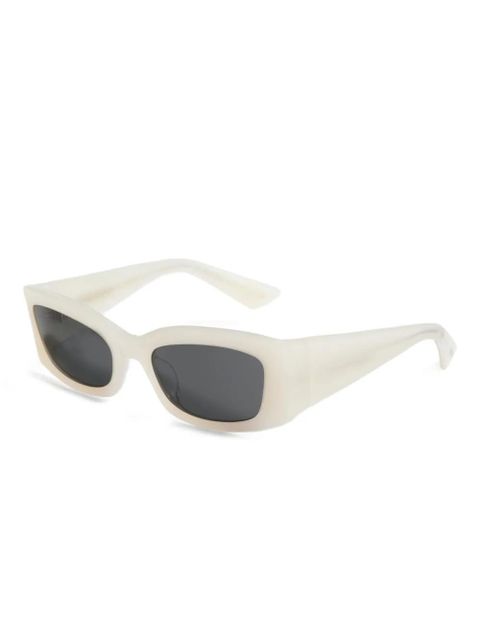 KHAITE rectangle-frame sunglasses - White