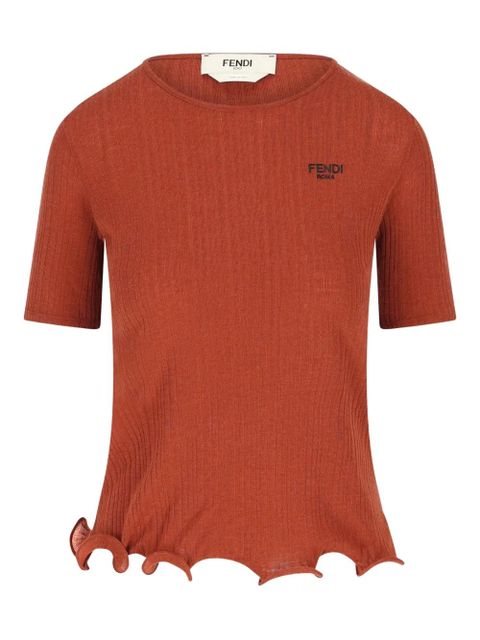 FENDI ruffled T-shirt - Orange - zdjęcie produktu nr 1