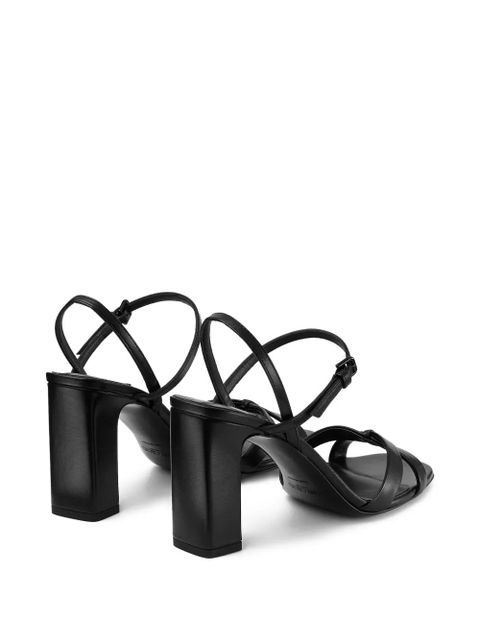 Jimmy Choo Elsy buckle leather sandals - Black