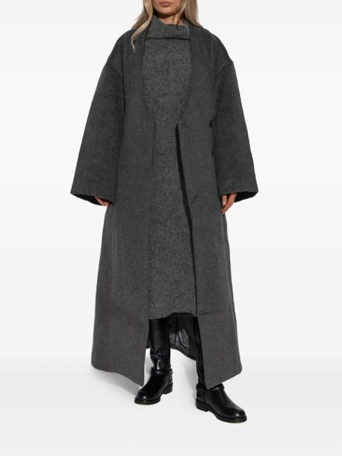 ENTIRE STUDIOS V-neck wool coat - Grey