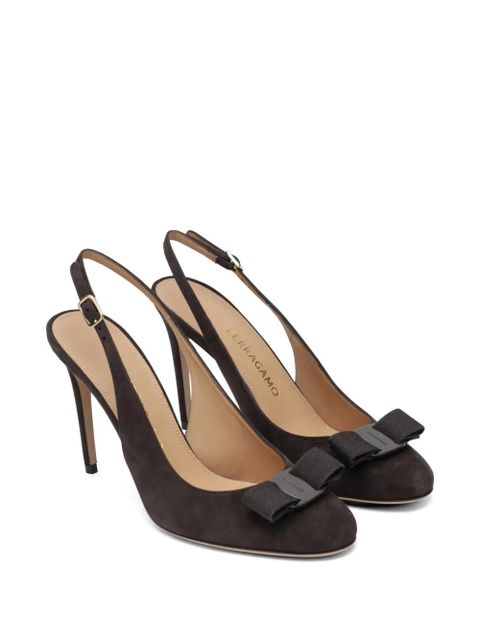 Ferragamo Vara bow slingback pumps - Brown - zdjęcie produktu nr 2