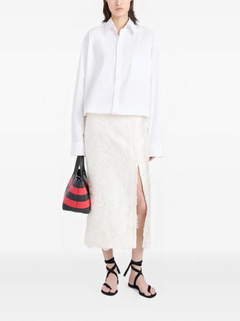Proenza Schouler Dalma floral-jacquard skirt - White - zdjęcie produktu nr 2