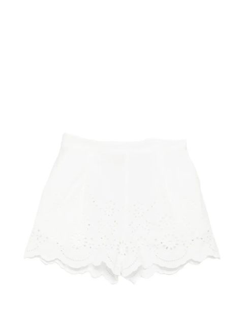 MC2 Saint Barth broderie-anglaise scalloped-hem shorts - White - zdjęcie produktu nr 1