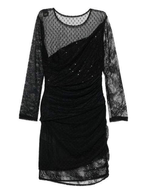 PINKO sequin-embellished mesh-upper mini dress - Black - zdjęcie produktu nr 1
