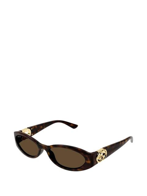 Gucci Eyewear oval-frame sunglasses - Brown