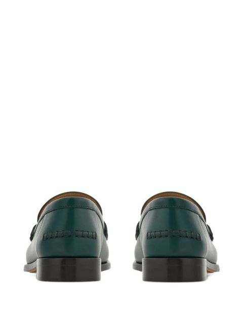 Ferragamo leather loafers - Green