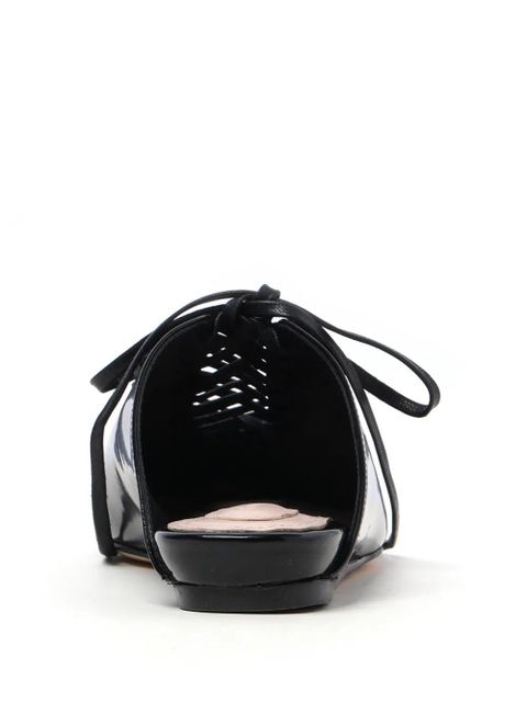 Simone Rocha lace-up mules - Black