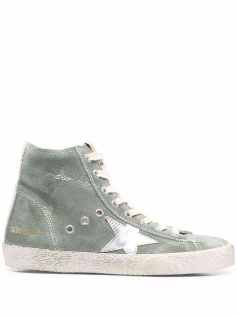 Golden Goose Francy high-top suede sneakers - Green - zdjęcie produktu nr 1