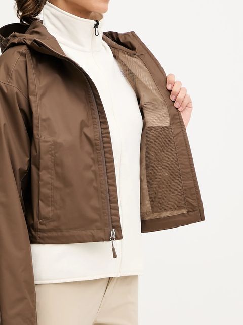 The North Face kurtka outdoorowa Cropped Quest kolor brązowy przejściowa NF0A55EP1OI1