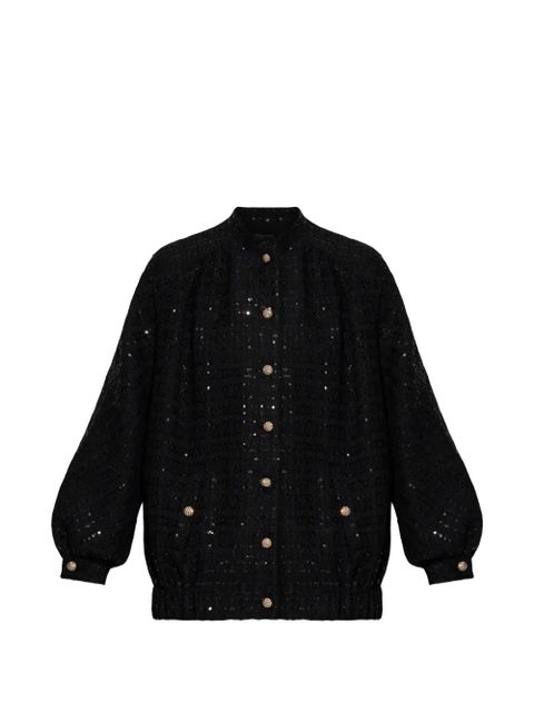 Alessandra Rich sequin button jacket - Black - zdjęcie produktu nr 1