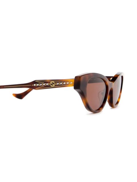 Gucci Eyewear cat-eye frame sunglasses - Brown