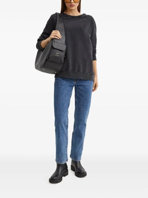 Victoria Beckham raw-edge sweatshirt - Black - zdjęcie produktu nr 2