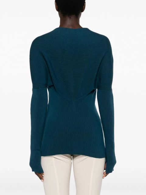 Lanvin merino wool-blend cardigan - Blue