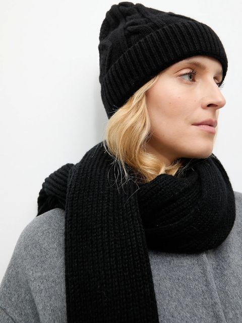 Answear.LAB czapka wełniana kolor czarny - zdjęcie produktu nr 1