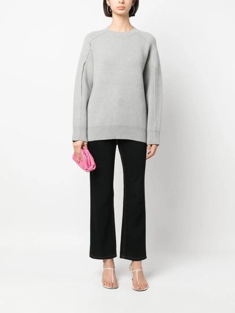 Lanvin round-neck cape-back jumper - Grey - zdjęcie produktu nr 2