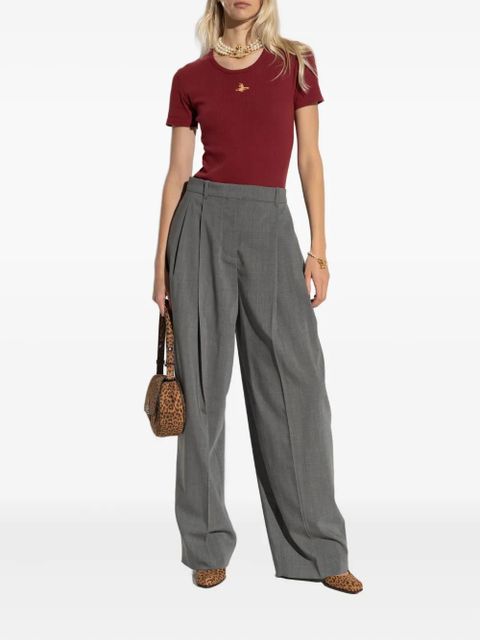 Vivienne Westwood Orb-embellished ribbed bodysuit - Red