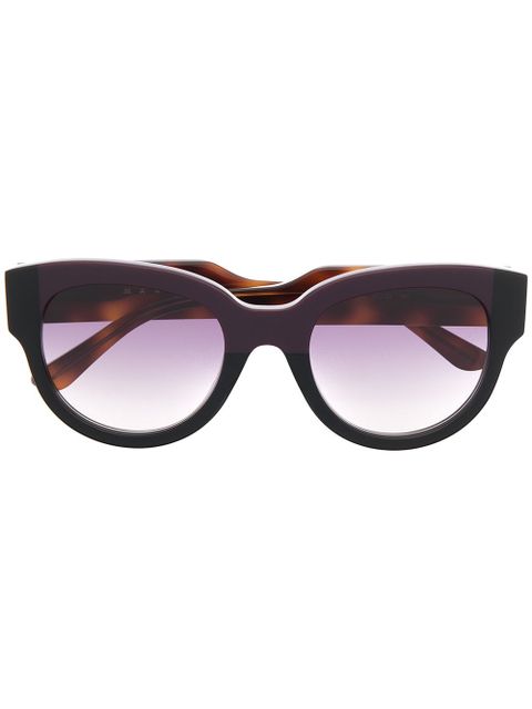 Marni Eyewear wayfarer-frame tortoiseshell sunglasses - Brown - zdjęcie produktu nr 1