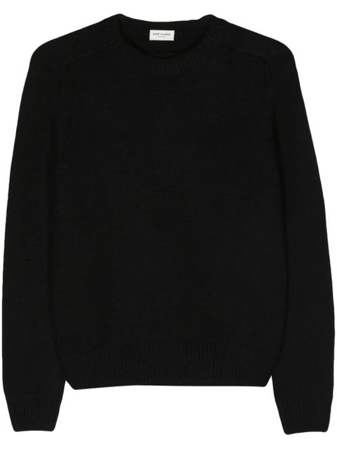 Saint Laurent crew-neck cashmere sweater - Black - zdjęcie produktu nr 1