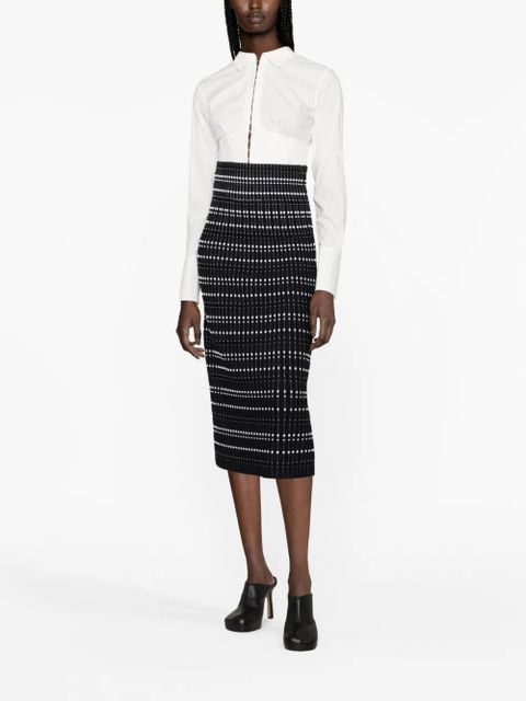Alexander McQueen fitted midi skirt - Black