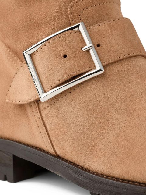 Jimmy Choo buckle biker boots - Neutrals