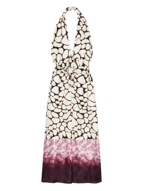 DRIES VAN NOTEN abstract-print maxi dress - Neutrals - zdjęcie produktu nr 1