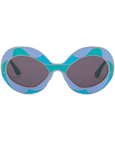 Marni Fontana Land of Revelations oversize-frame sunglasses - Blue