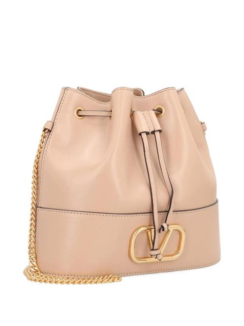 Valentino Garavani mini VLogo Signature leather bucket bag - Pink
