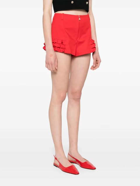 SANDRO ruffle-detail short - Red