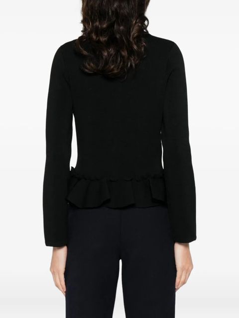 SANDRO ruffled detachable collar cardigan - Black