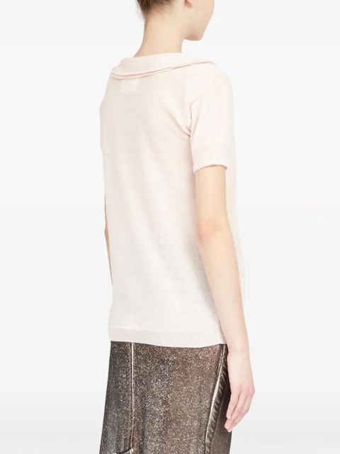 Maison Margiela wool-cashmere blend top - Pink