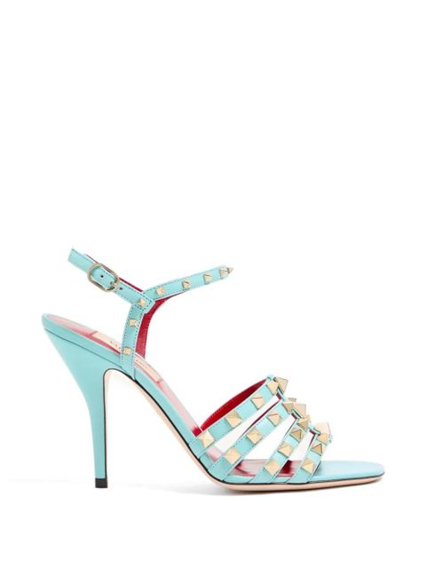 Valentino Garavani Rockstud kidskin sandals 100mm - Blue - zdjęcie produktu nr 1