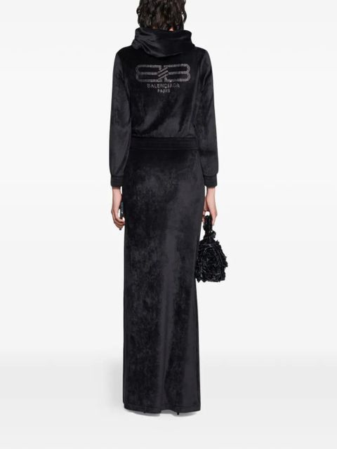 Balenciaga BB Paris zip-up hoodie - Black