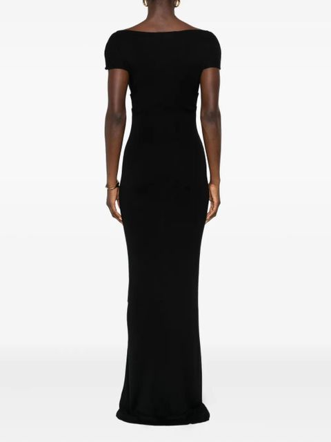 Aya Muse fine-ribbed maxi dress - Black