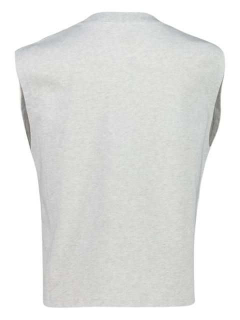 Casablanca mushroom-graphic sleeveless top - Grey