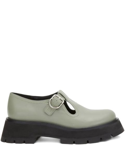 3.1 Phillip Lim buckle T-bar loafers - Green - zdjęcie produktu nr 1
