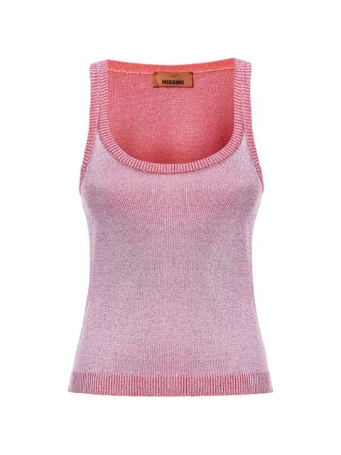 Missoni scoop-neck knitted tank top - Pink - zdjęcie produktu nr 1
